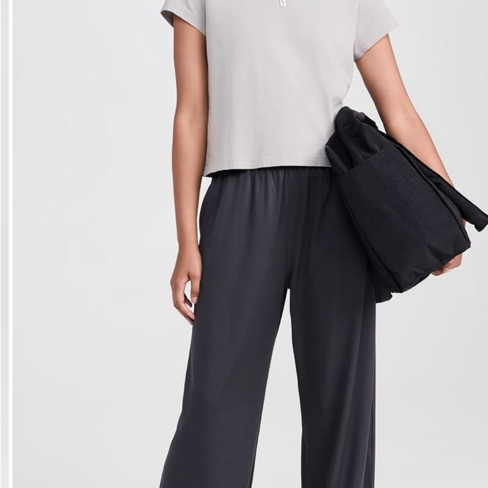 The Upside Black Wide Leg Pants with Elastic Waistband